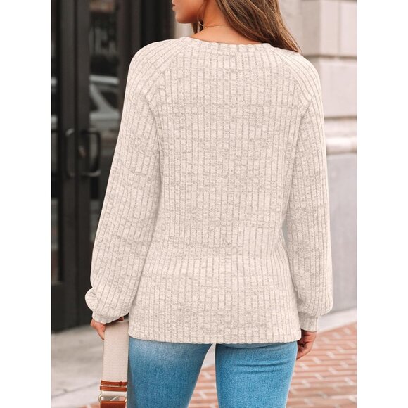 Womens Long Sleeve Tshirts Casual Tunic Work Tops Fall Plus Size Sweaters Date N - Picture 4 of 6